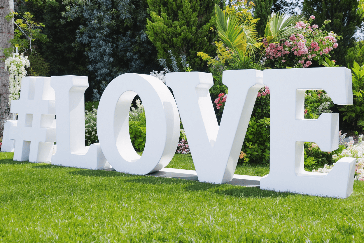 Lettres géantes décoratives pour événement festif